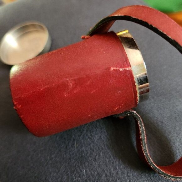 Gucci Cendrier Leather Traveling Ashtray With Strap Vintage Tobacciana Case - Picture 6 of 7